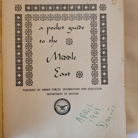 Vintage, A Pocket Guide To The Middle East, 1957, DOD Army Travel Guide - Picture 3 of 8